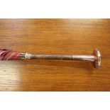 Early 20th Century 9ct gold and pique tortoiseshell handled Paragon parasol by Fox & Co, with