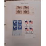 An album of 1960s US stamps including sheet of four Apollo 8 6c stamps, sheet No. 30923 May 5th