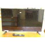 A JVC 32" LCD LED back lit television, with remote control. In good condition