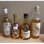Four 70cl bottles blended Scotch Whisky - Douregal, Old Smuggler, Highland Pride and Glen Royal