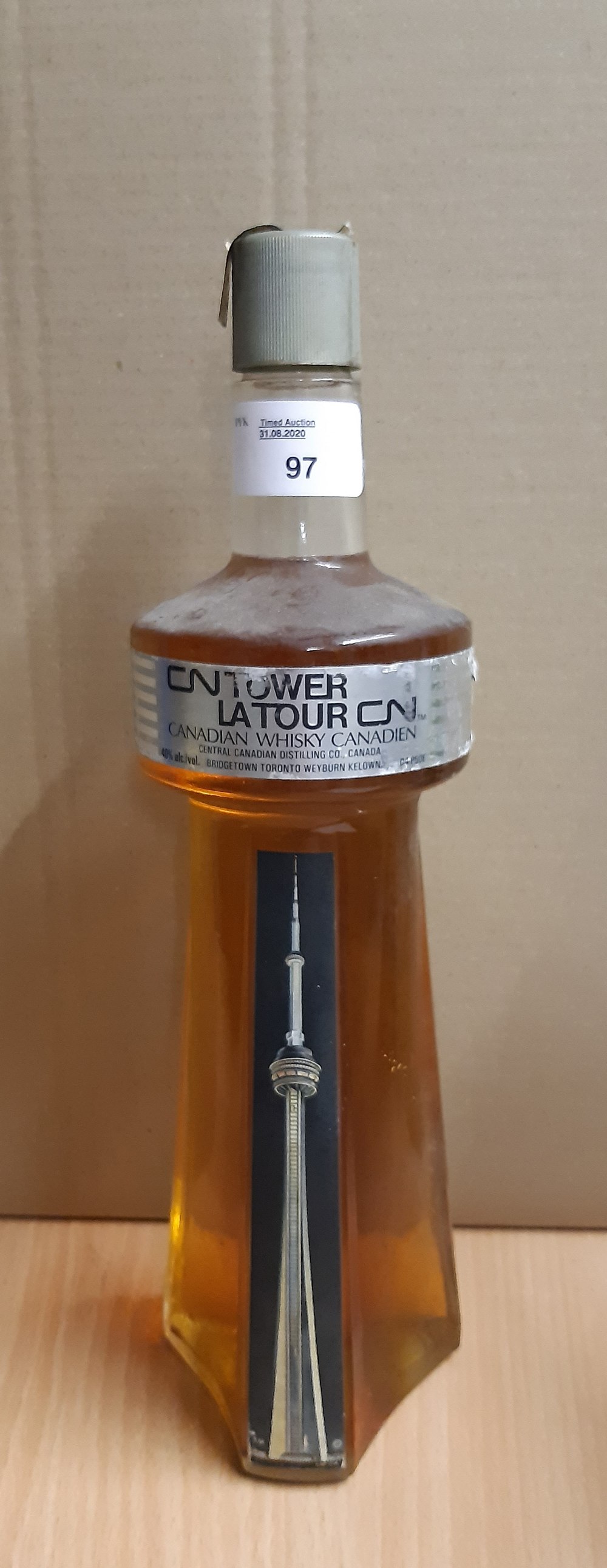 70cl bottle McGuiness Distillers 'CN Tower' Canadian Whisky, apparently undated, code D4-P50E,