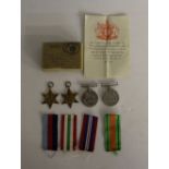 A group of British WWII medals, comprising The Defence Medal, the 1939-1945 war medal, The Italy