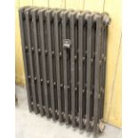 A cast-iron end radiator, 98cm x 57cm in good used condition.