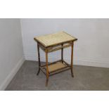 A Victorian bamboo occasional table, of rectangular form with under-tier, 69cm x 53cm x 38cm 1950'