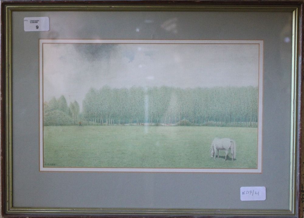 Anthony Ross (20th Century) - Watercolour - 'A Summer Shower', 19cm x 32cm, signed, framed, some - Image 3 of 3