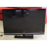 A Sony Bravia 40" flatscreen television, with remote control, used condition but appears good.