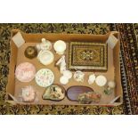 A box of Border Fine Arts animal groups, Hammersley China, Wedgewood etc.