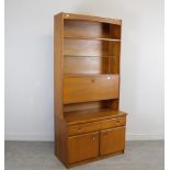 A mid-century vintage teak dresser/room unit 193cm x 90cm x 47cm