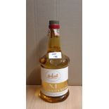 75cl bottle Monier N.1 Grappa Riserva, level low neck