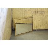 A modern rectangular wall mirror with gilt painted frame 88cm x 112cm over-painted, some marks and