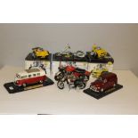 Three 'Speed Freaks' ornamental models (boxed) and a small selection of other model vehicles