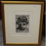 A limited edition engraving 'Taking You with Me' Allan Ball 1986, 12/26, framed 39cm x 29cm good