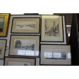 T.S. Boys (1803-1874), set of six lithographs, London Scenes, various sizes, all in ebonised frames
