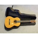 An Admira Sevilla six string acoustic guitar, in good condition, housed in a black canvas Stagg