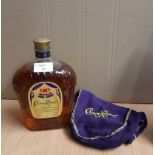 1 litre bottle Crown Royal Fine de Luxe blended Canadian Whisky, with gift bag