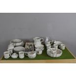A quantity of Brazil porcelain floral dinner and coffee wares, including cutlery