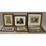 A selection of six decorative prints, each in good condition.
