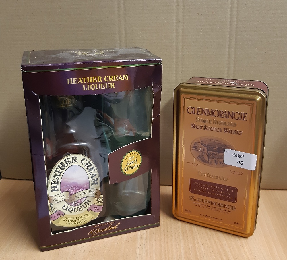 Glenmorangie Single Malt Scotch Whisky gift set, comprising 10cl bottle 10 yo. whisky, glass and