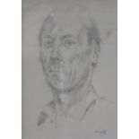 Attributed to Arthur Creed Hambly, Pencil Self Portrait bearing signature 'Hambly' and hand