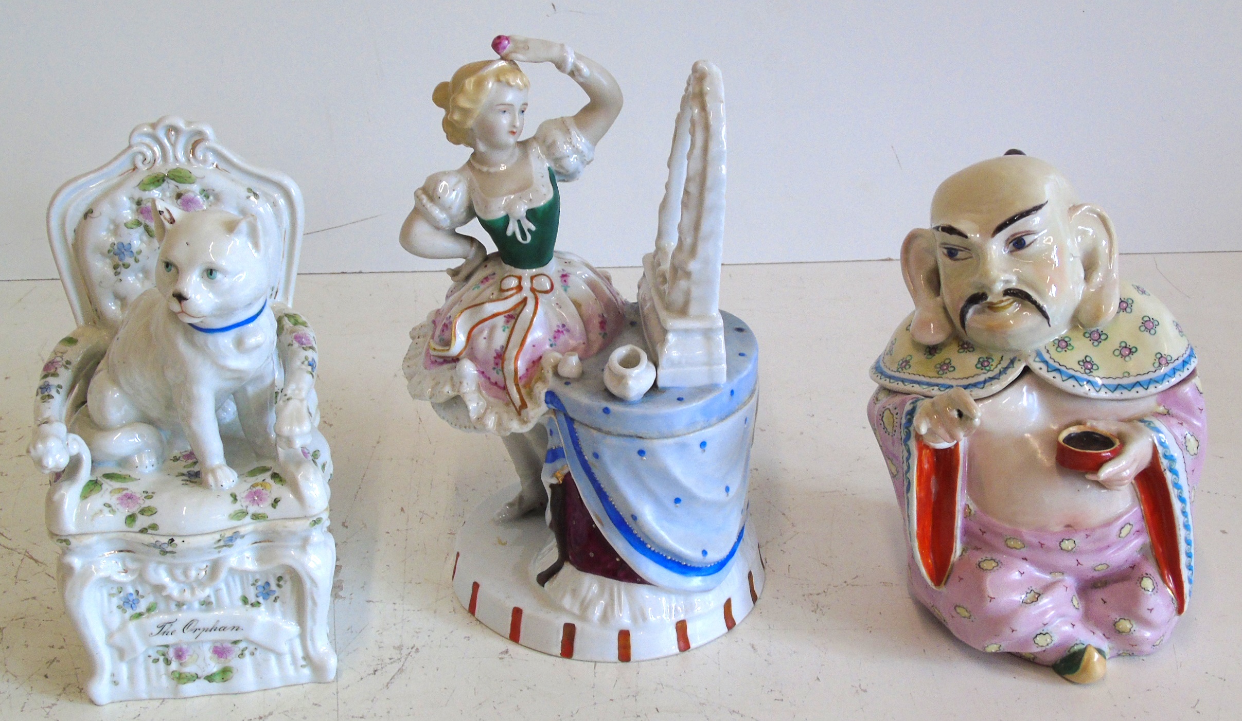 Three Contra Boehme tobacco porcelain jars the largest measures 22cm high We are unable to do