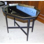 Regency style occasional table with painted tray top We are unable to do condition reports on our