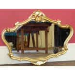 Modern gilt framed mirror We are unable to do condition reports on our Interiors Sale