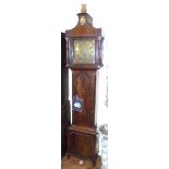 Mahogany cased 30 hour longcase clock by Fletcher, Barnsley with square brass dial. We are unable to