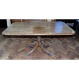 Regency mahogany and inlaid cross-banded breakfast table. We are unable to do condition reports on