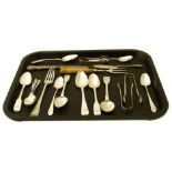 Assortment of silver flatware to include tea spoons etc gross weight 9.12 ozt We are unable to do