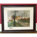 Alan Foundary, Autumn lane signed etching We are unable to do condition reports on our Interiors