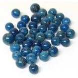 A selection of lapis lazuli beads, approx weight 200g. We are unable to do condition reports on