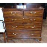 19th century mahogany chest of drawers We are unable to do condition reports on our Interiors Sale