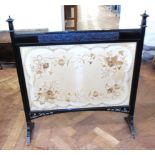 19th century ebonised fire screen We are unable to do condition reports on our Interiors Sale