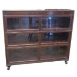 Globe Wernike style 3-tier book case by Gunn We are unable to do condition reports on our