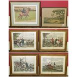 Six framed hunting prints After Lionel Edwards & J.F. Herring (6). We are unable to do condition