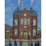 Charles M. Jones, "Pendlebury Public Hall", oil.