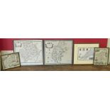 A collection of assorted maps Cumberland, Monmouthshire, etc by Robert Morden and three other