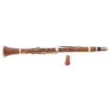 D'Almaine boxwood and ivory clarinet