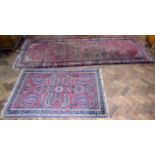 20th century Heratti Patter runner (120" 605cm x 112cm (44") and one other Asian rug Condition