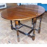 Oak gate-leg table. Condition reports are not available for our Interiors Sale