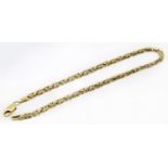 A 9ct gold bracelet, the fancy link chain with spring clasp, hallmarks for London, length 20.5cm,