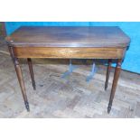 19th century mahogany fold over tea table Condition reports are not available for our Interiors