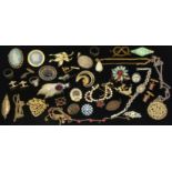 A selection of costume jewellery. Condition reports are not available for our Interiors Sale