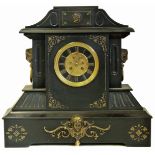 Victorian slate mantle clock Condition reports are not available for our Interiors Sale