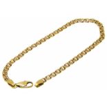A bracelet, the fancy link chain with spring clasp, stamped 14K, length 18cm, gross weight 3.9g.