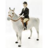Grey dapple Beswick horse and rider Condition reports are not available for our Interiors Sale