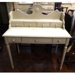 Three painted drawer dressing table Condition reports are not available for our Interiors Sale