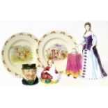 Royal Doulton figure of Queen Mary II HN4474, Royal Doulton figure Home Again HN2167, two