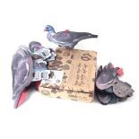 Twelve FUD (Fold Up Decoy) pigeon and six mallard decoys. Condition reports are not available for