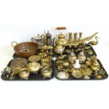 Collection 19th/20th century copper, brass and plated ware. Condition reports are not available